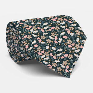 Cravate Motif de fleurs sauvages