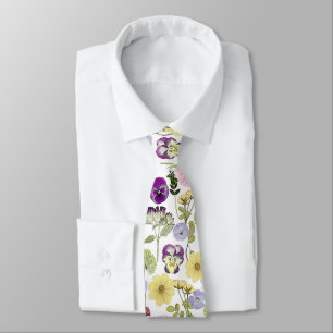 Cravate Motif de fleurs sauvages jolies Floral
