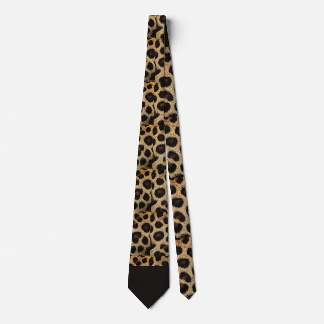 Cravate Motif de fourrure noire de vache monarque (Devant)