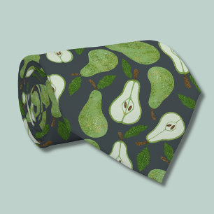 Cravate Motif de fruit poire de verger