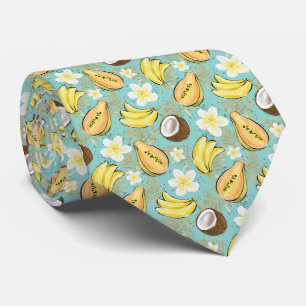 Cravate Motif de fruits tropicaux d'été