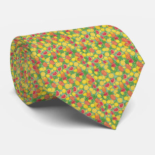 Cravate Motif de fruits tropicaux vifs