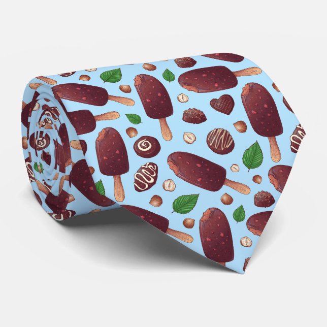 Cravate motif de glace cool carrelée (Roulé)