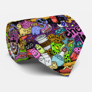 Cravate motif de graffiti cool