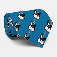 Motif de guitare de base électrique en noir et bla