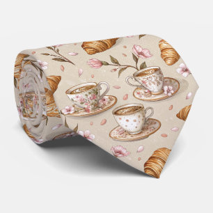 Cravate Motif de housse de café Fleur de Cerisier (9)