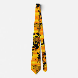 Cravate motif de jaguar sauvage