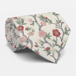 Cravate Motif de jardin floral japonais