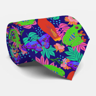 Cravate Motif de jungle vibre