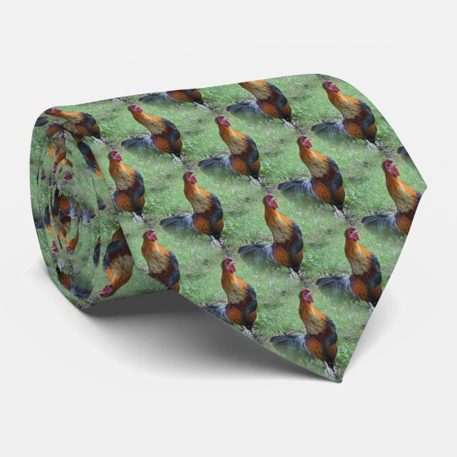Cravate Motif de la nature de Croisière de coq (Roulé)