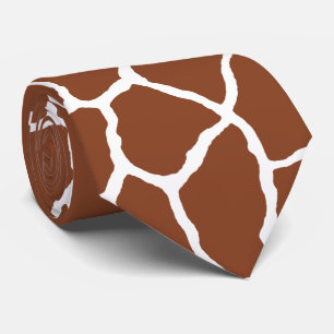 Cravate Motif de la peau Brown de Girafe