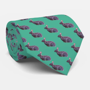 Cravate Motif de lapin Brown