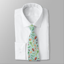 Cravate Motif de légume et d'épices d'aquarelle