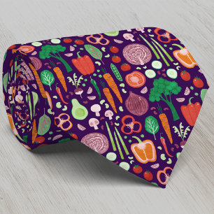 Cravate Motif de légumes moderne et amusant