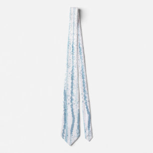 Cravate Motif de ligne d'aquarelle bleue