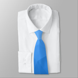 Cravate Motif de maillage géométrique dégradé bleu clair
