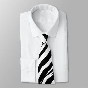 Cravate Motif de mode classique Zebra Print Stripe