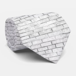 Cravate Motif de mur de briques blanches
