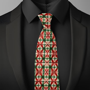 Cravate Motif de Noël de la ferme rustique