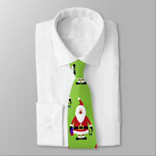 Cravate Motif de Noël du Père Noël