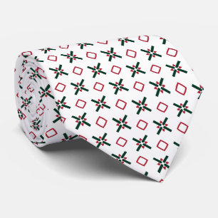 Cravate Motif de Noël rouge blanc et vert