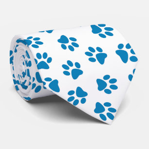 Cravate Motif De Pailles, Paniers De Chien, Paniers Bleus