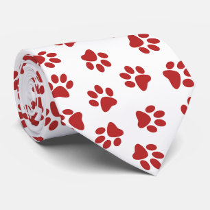 Cravate Motif De Pâtes, Patrouilles De Chiens, Paws Rouges