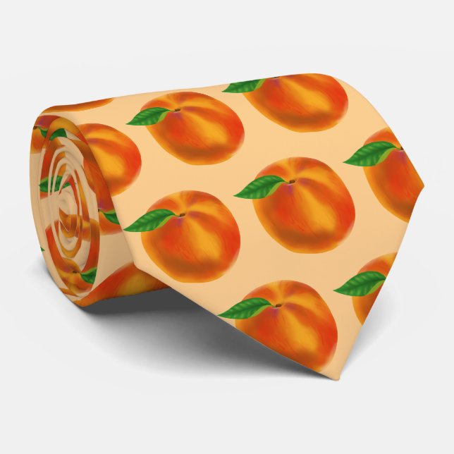Cravate motif de pêche aux fruits carreaux (Roulé)