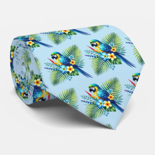 Cravate Motif de perroquet carrelé cool