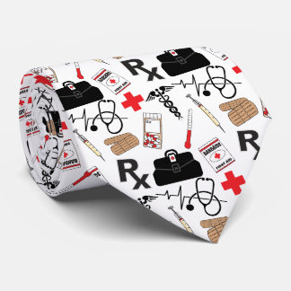 Cravate Motif de personnel hospitalier