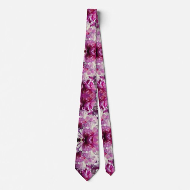 Cravate Motif de photos florales (Devant)