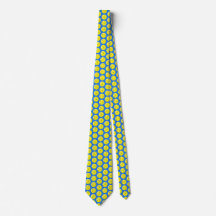 Motif de pickleball jaune sur fond bleu 