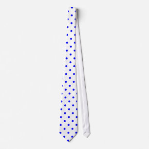 Cravate Motif de point bleu classique de polka sur la