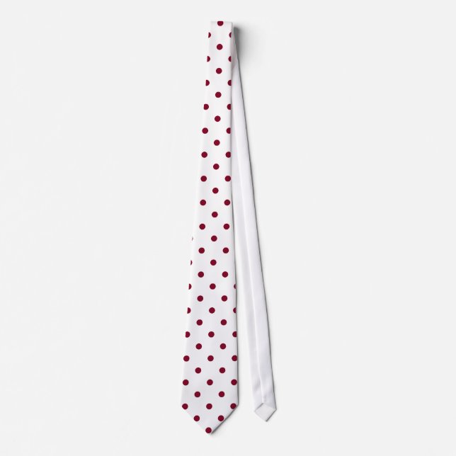 Cravate Motif de point classique de polka de Bourgogne sur (Devant)