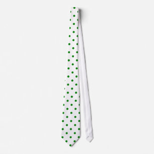 Cravate Motif de point vert classique de polka sur la