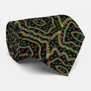 Cravate Motif de pointillisme de style Seurat aux couleurs
