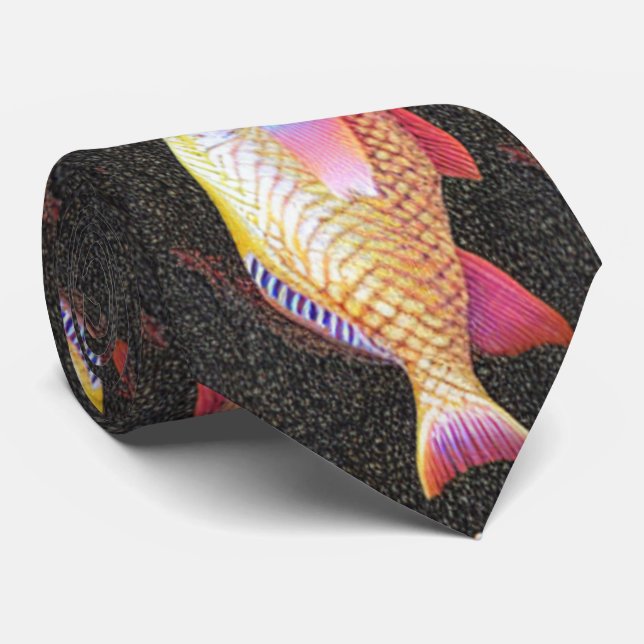 Cravate Motif de poisson (Roulé)