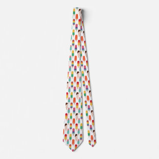 Cravate Motif de Popsicle d'Été Lumineux