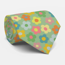 Cravate Motif de prairie florale mignonne