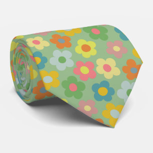 Cravate Motif de prairie florale mignonne