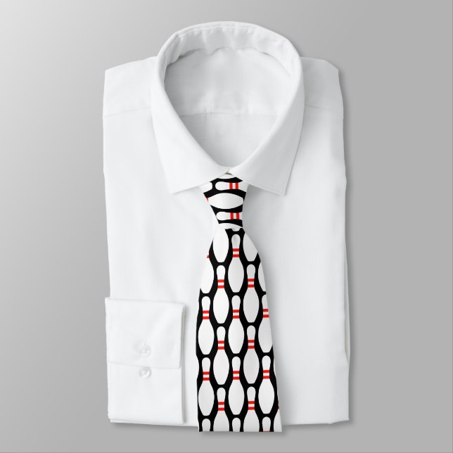 Cravate motif de quilles pour bowler (Attaché)