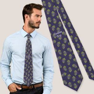 Cravate Motif de raisins lilas