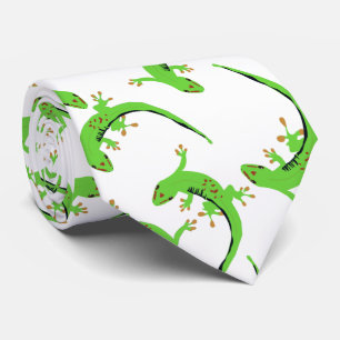 Cravate Motif de reptile Gecko Lizard