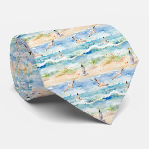 Cravate Motif de rivage de bécasseau côtier (2)