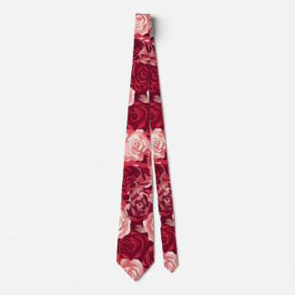 Cravate Motif de rose transparente Crimson & Blush