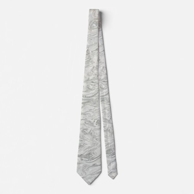 Cravate Motif de surface en marbre gris (Devant)