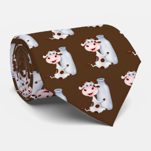 Cravate motif de vache à lait carrelé cool