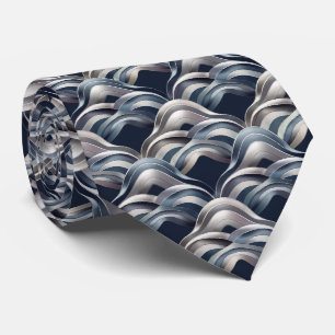 Cravate Motif de vague abstrait moderne
