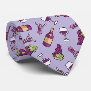 Cravate Motif de vin rouge