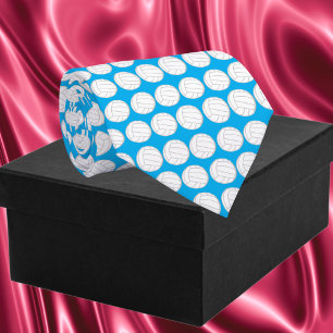 Cravate Motif de volley-ball bleu